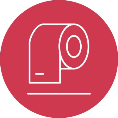 Tuvaletin kırmızı daire simgesinin vektör çizimi