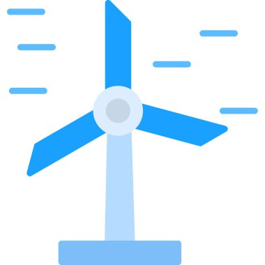 Rüzgar türbini simgesi vektör illüstrasyonu