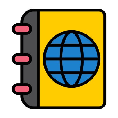 Kitap eğitimi ikonu. özet kitap öğrenme vektör rengi düz izole