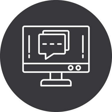 Moda Biçimli Sohbet Simgesi İzole Arkaplan