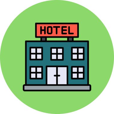 Otel simgesi vektör illüstrasyonu