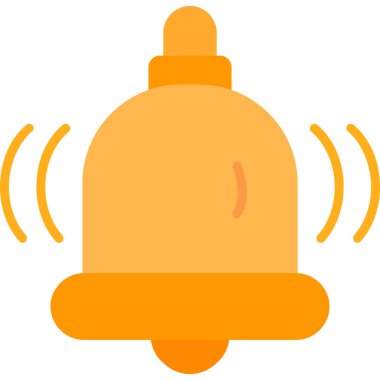 Alarm çanı simgesi düz biçimli