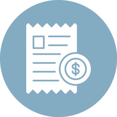 Fatura. Web simgesi basit illüstrasyon