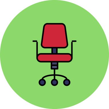 Sandalye. Web simgesi basit illüstrasyon