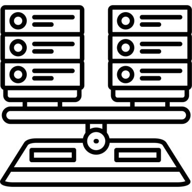 sunucu merkezi simgesi ana hat biçiminde