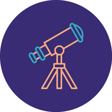Teleskop simgesinin vektör illüstrasyonu