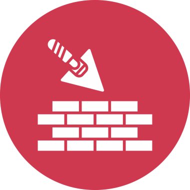tuğla duvar. Web simgesi basit illüstrasyon
