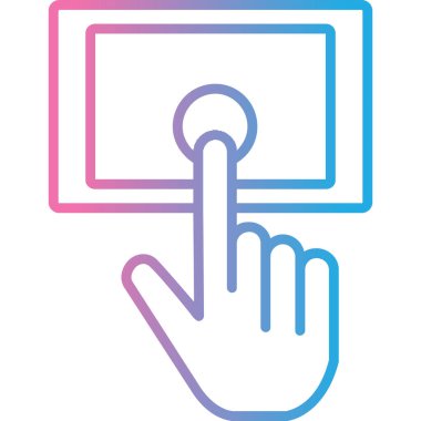 Bir el simgesinin vektör illüstrasyonu