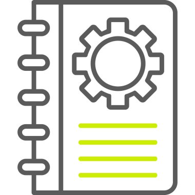 dişli simgesi, basit illüstrasyon