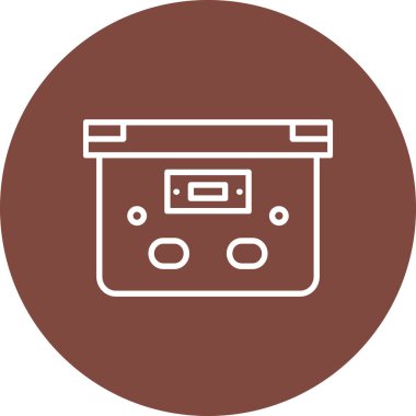 Kaset. Web simgesi basit illüstrasyon