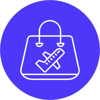 çanta simgesi vektör illüstrasyonu