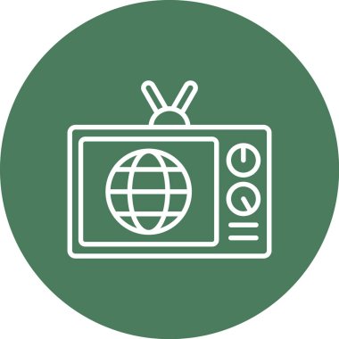 Vektör TV simgesi illüstrasyonu