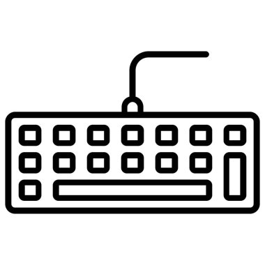 Bilgisayar monitörü ikon ana hatları vektörü. Bilgisayar. bilgisayar