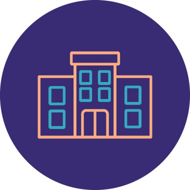 Bina. Web simgesi basit illüstrasyon