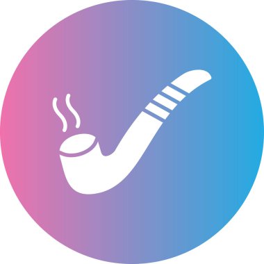 Sigara piposu. Basit illüstrasyon