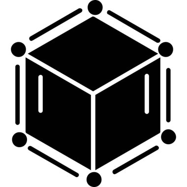 kutu küp vektör simgesi