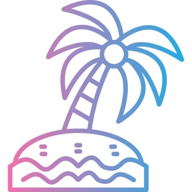 Yaz kategorisinde plaj palmiyesi simgesi