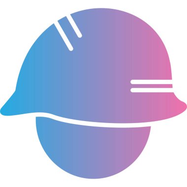 Miğfer. Web simgesi basit illüstrasyon