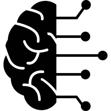 Beyin. Web simgesi basit tasarım