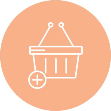 Sepet simgesi, vektör illüstrasyonu