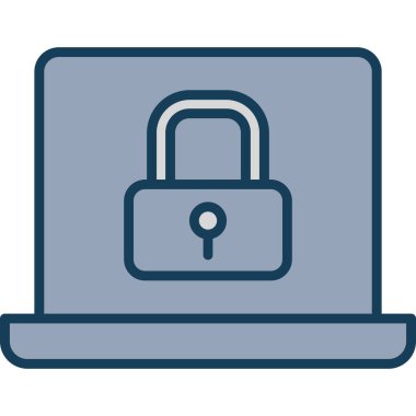 kilit vektör simgesi, modern biçim