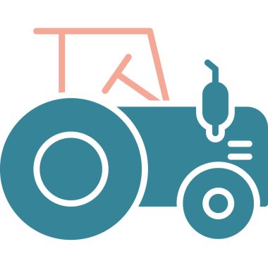 Traktör simgesinin vektör illüstrasyonu