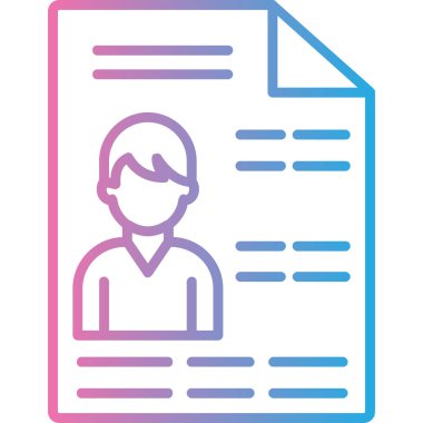 kimlik kartı simgesinin vektör illüstrasyonu