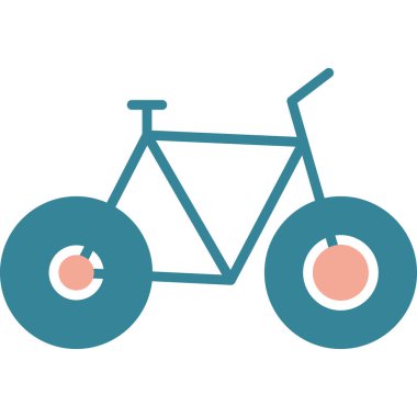 Bisiklet renkli vektör simgesi