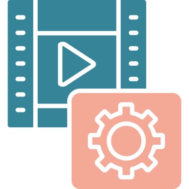 Web simgesi, multimedya teknolojisi kavramının vektör illüstrasyonu