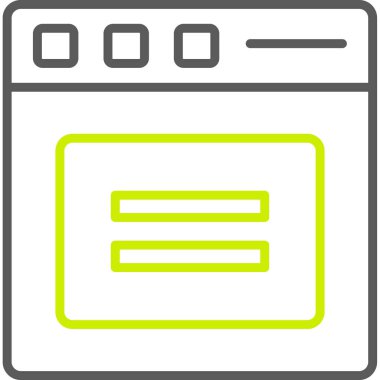 Tarayıcı web sayfası simgesi doldurulmuş ana hatlar biçiminde