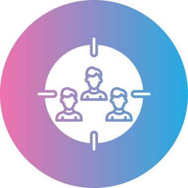 İş insanları simgesinin vektör illüstrasyonu