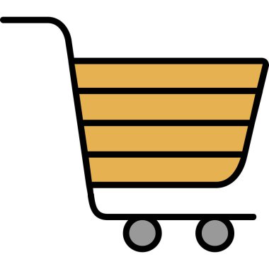 Sepet doldurulmuş vektör simgesi dekoru