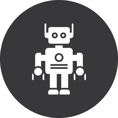 robot ikon vektör illüstrasyonu