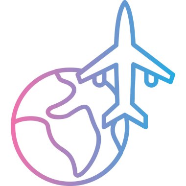 uçak ikonu vektör illüstrasyonu