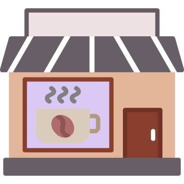 dükkan simgesi, basit vektör illüstrasyonu