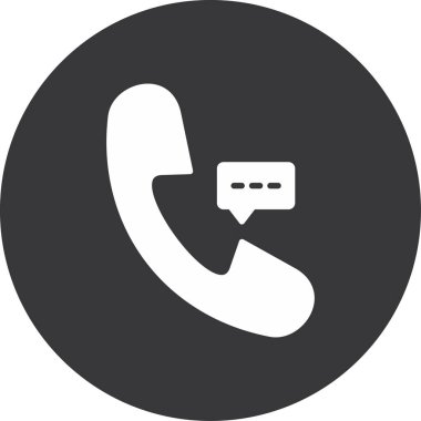 Çağrı merkezi simgesi. Web tasarımı için basit telefon vektör sembolü çizimi