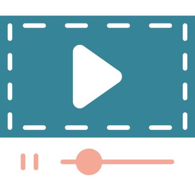 Oynayın. Web simgesi basit illüstrasyon