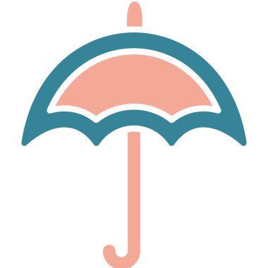 şemsiye simgesi vektör illüstrasyonu