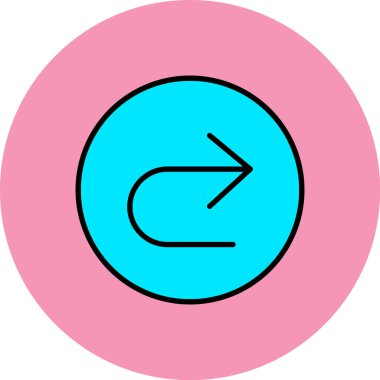 Bir ok simgesinin vektör illüstrasyonu