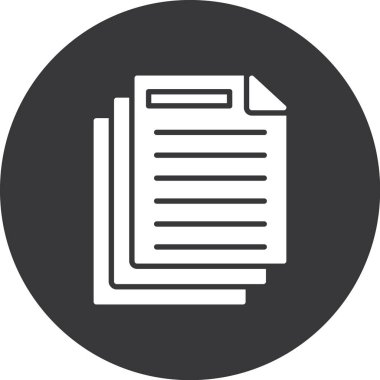 belge dosya simgesi vektör illüstrasyonu