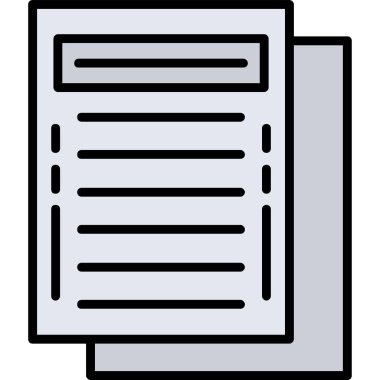 Belge. Web simgesi basit illüstrasyon