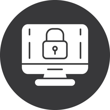 asma kilit güvenlik vektör simgesi