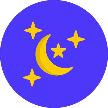 düz dizaynlı hilal simgesi