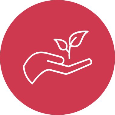 Bitki simgesinin vektör illüstrasyonu