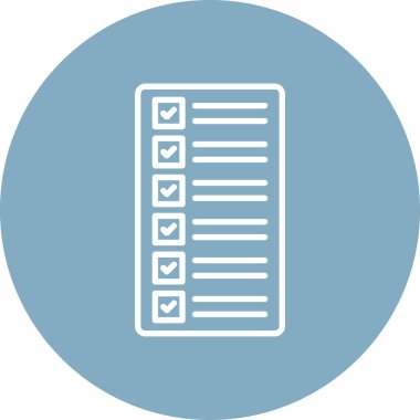 Kontrol listesi simgesi vektör illüstrasyonu