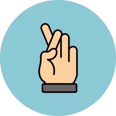 Parmaklar çapraz olsun.