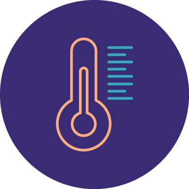 Termometre simgesinin vektör illüstrasyonu