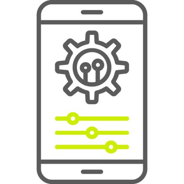 geliştirme mobil ayarları düz simge