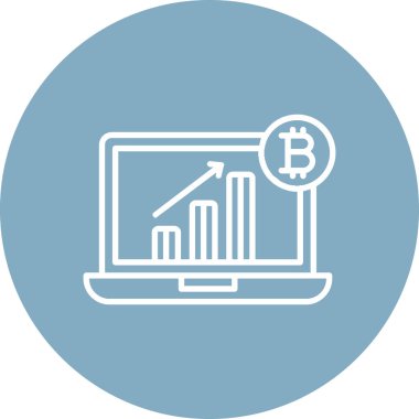 bitcoin. Web simgesi basit illüstrasyon