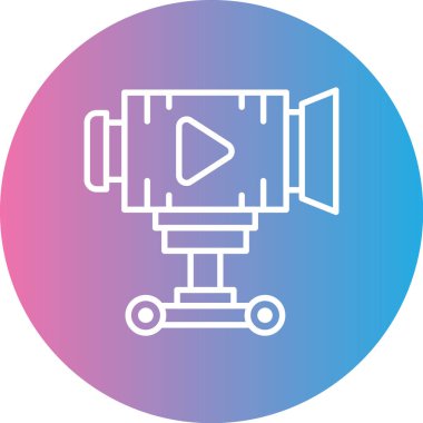 Modern kameranın vektör illüstrasyonu